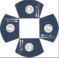 SHACOS Round Table Placemats Wedge Placemat Set