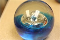 Art Glass Control Bubble Paperweight