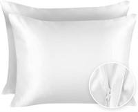 30$-bps silk satin pillowcases white standard