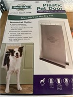 2 Plastic Pet Doors, & Assorted Pet Supplies