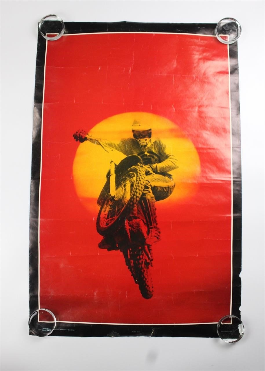 1972 FLYIN' HIGH Motorcycle Poster Thought Factory