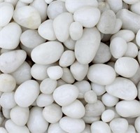 White Stone, 5 lbs Pebbles Glossy Home
