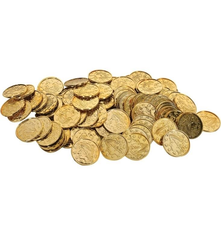 (new)Plastic Coins (gold) (100/Pkg) AG
