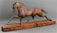 Trotting Horse Copper Weather Vane, 19th C.