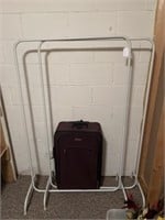 Luggage & 2 Clothes Racks