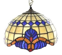 Stained Slag Glass Pendant Lamp