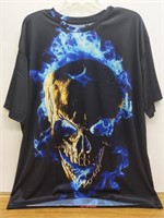 Blue skull t-shirt NEW 2XL (tag says 4x fits like