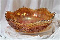 A Large Carnival Glass Bowl