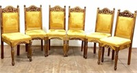 (6) Vintage Italian Provincial Wood Dining Chairs