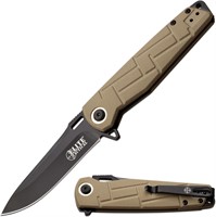 Spring Assisted Folding Knife - Tan  ET-A001TN