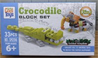 Lego style building block set crocodile
