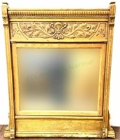 Antique Carved Oak Bureau Mirror