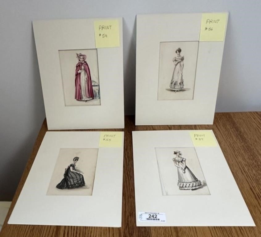 4 Victorian Fashion Prints