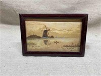 Framed Windmill Picture from Denmark