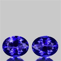 Natural Violet Blue Sapphire Pair  [Flawless-VVS]
