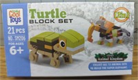 Lego style building block set turtle