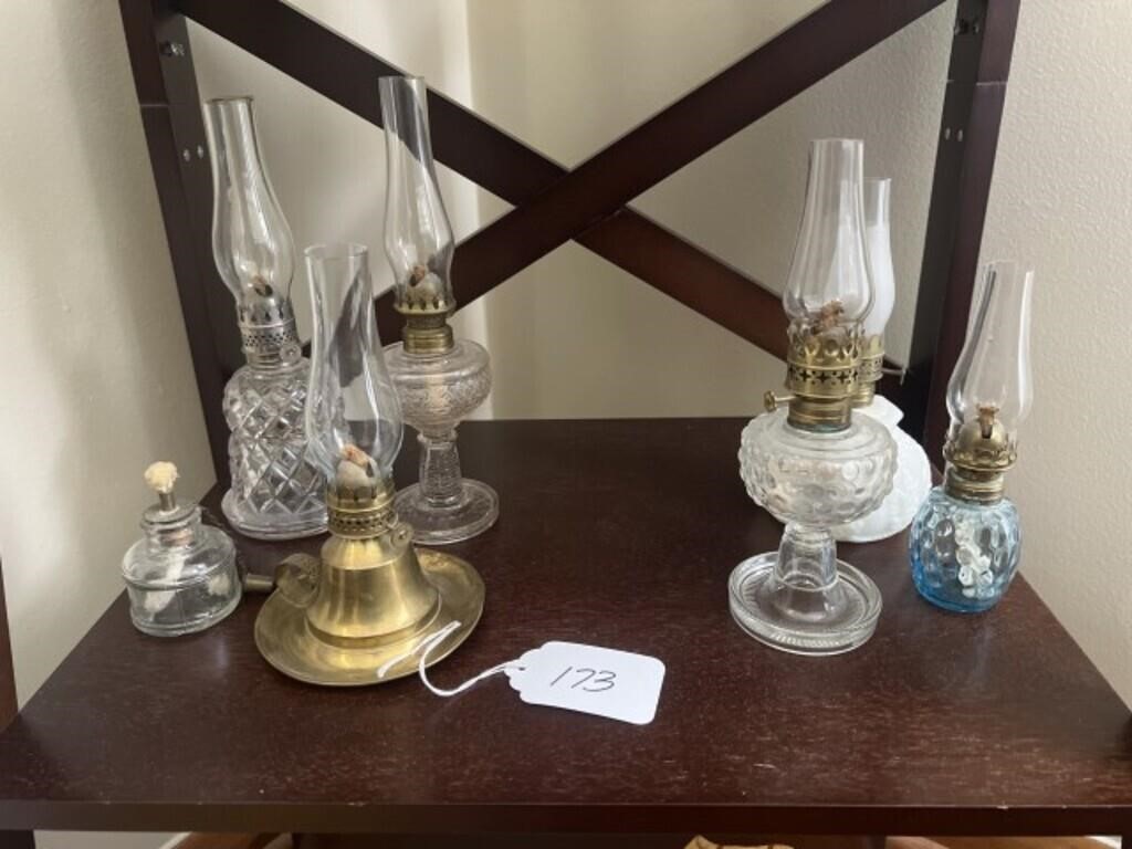 7 Miniature Oil Lamps