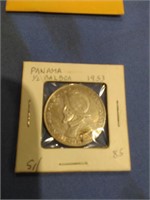 1953 Panama Half Balboa Sil