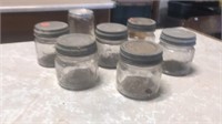 Ball and Kerr glass jars w zinc lids