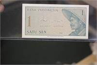 Indonesia One Sen Note