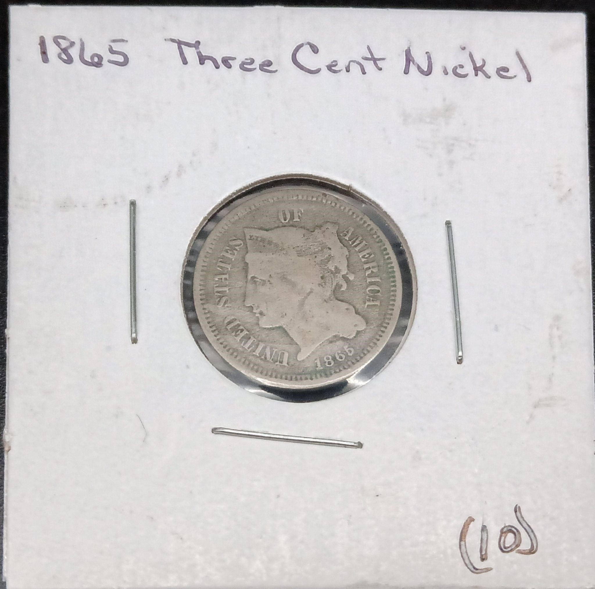 1865 Three Cent Nickle