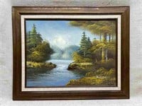 Framed Oil Painting on Canvas Board