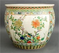 Chinese Famille Verte Porcelain Fishbowl