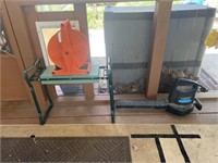 Electric Blower, Ext. Cord & Garden Bench