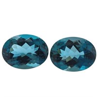 Natural Brazil London Blue Topaz Pair 8x6 MM - FL