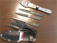 Assortment Of Throwing Knives United Cutlery Etc