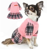 Winter Warm Dog Dresses for Small Dogs Fleece Dog