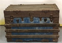 Antique Metal and Wood Trunk
