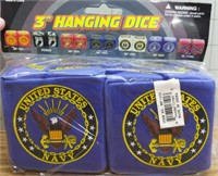 United States Navy 3" hanging dice
