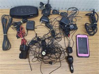 Lot of cords, rca video selector and more