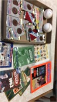 Baseballs,Hall of fame cards,Leaf set,coins,paper
