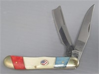 Steel warrior knife with razor.