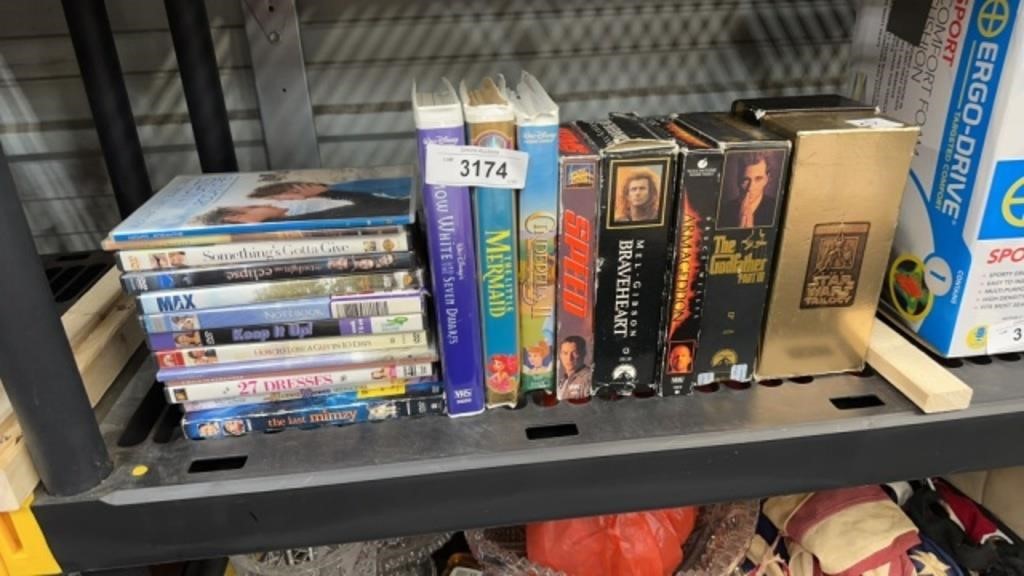 VHS and CD movies