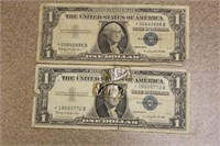 Lot of Two Blue Seal $1.00 Star Note