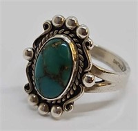 Bell Trading Post Navajo Sterling + Turquoise Ring