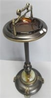 Vintage floor ashtray stand with agate center.
