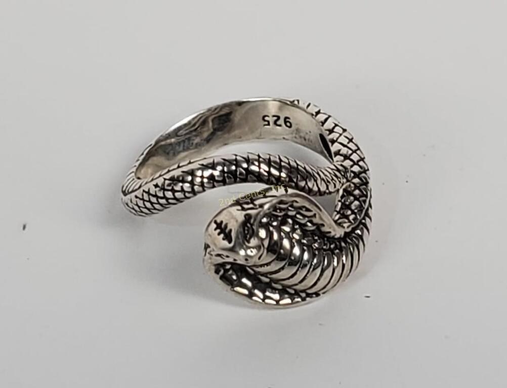 Sterling Cobra Ring