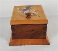 Hand Painted Wooden Storage Box
