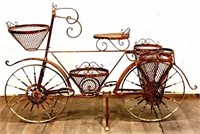 Decorative Rusted Iron Bicycle Flower Planter