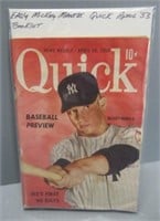Early Mickey Mantle cover. Quick April 1953