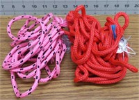 Lot of Red and Pink Rope