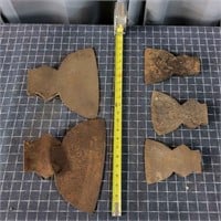 G3 5Pc vintage Axe heads 5 - 10 inch