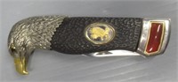 Franklin Mint eagle folding knife. Closed
