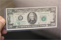 Mint Error 1990 $20 Note - Overprint