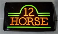 Vtg Genesee 12 Horse Lighted Bar Sign
