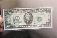 Mint Error 1990 $20 Note - Overprint